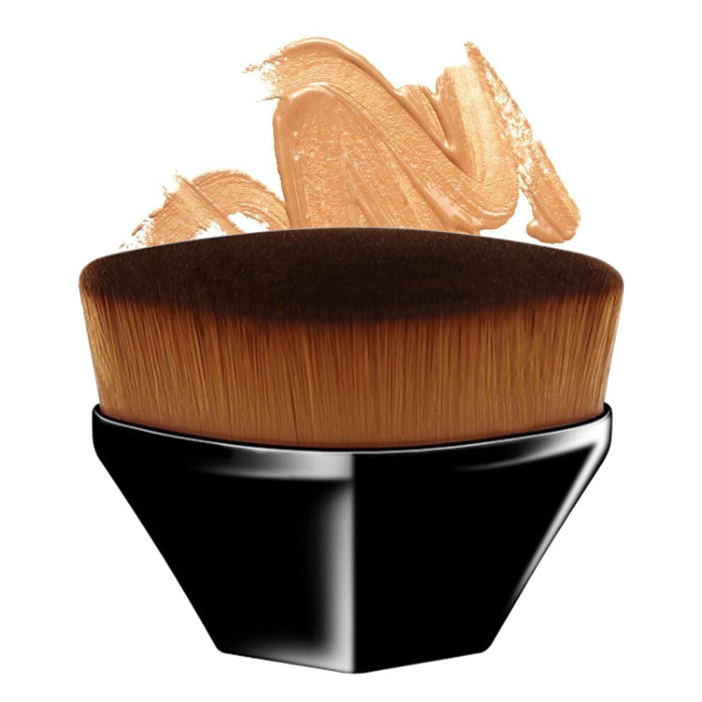Gopatriot Memory Black/Cream Foundation Makeup Brush,Face Brush Liquid Brush