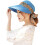 Women 2 in 1 Foldable Sun Hat With Neck Flap (Blue) 1