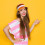 10pcs Sun Visor Hats Unisex Candy Color Adjustable Clear Hat 6