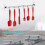 Silicone Spatulas Spoons Set, 6Pcs Silicone Kitchen Utensils Red 4
