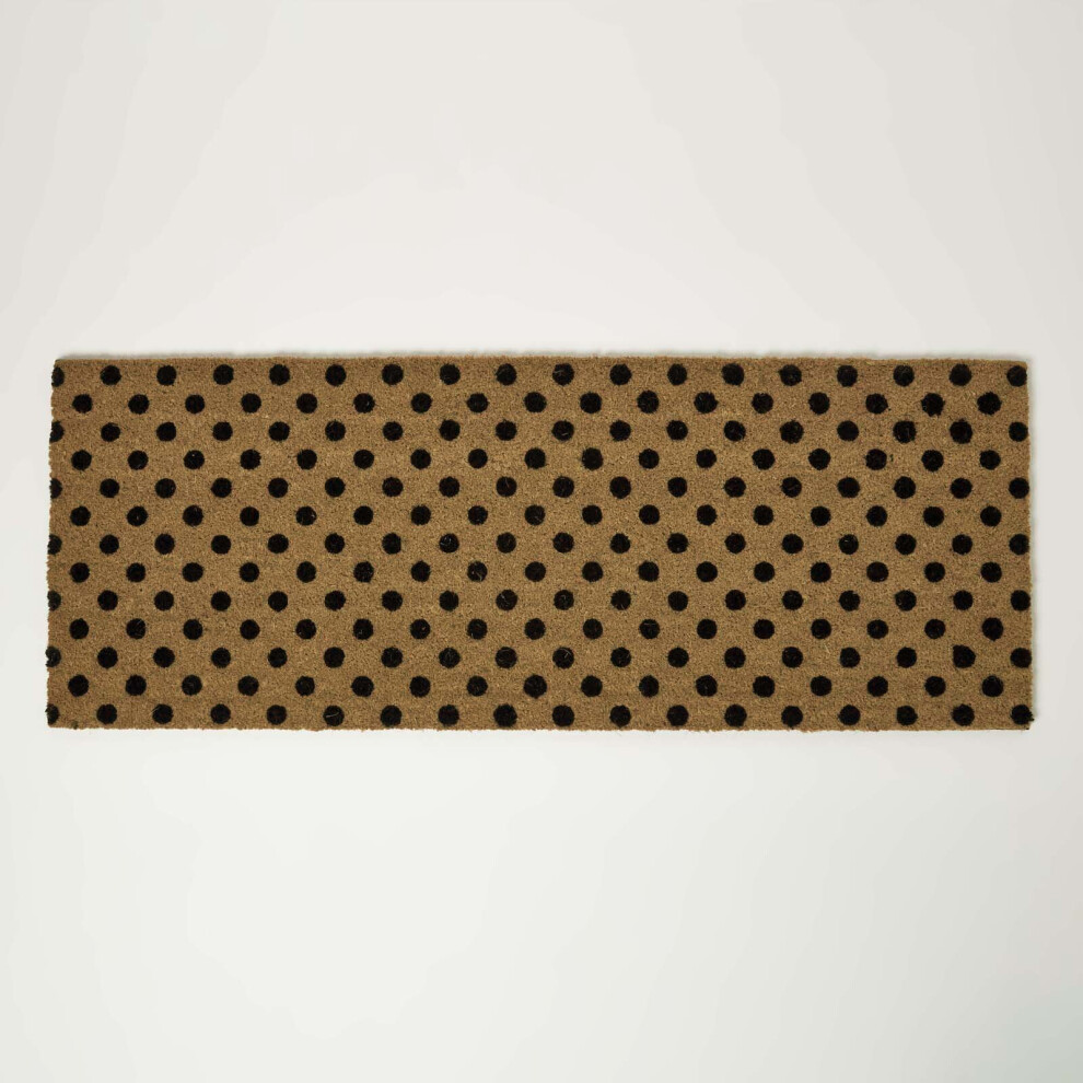 Spotted Coir Double Door Mat Runner 120 x 45 cm