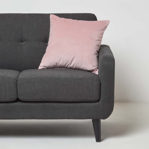 Homescapes (Pink, 45 x 45 cm) Velvet Cushion 1