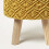 Homescapes (Yellow) Willow Macrame Teal Green Footstool 3
