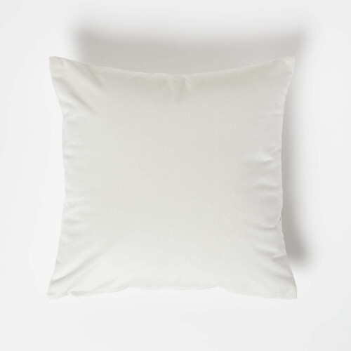Homescapes (Cream, 45 x 45 cm) Velvet Cushion 2