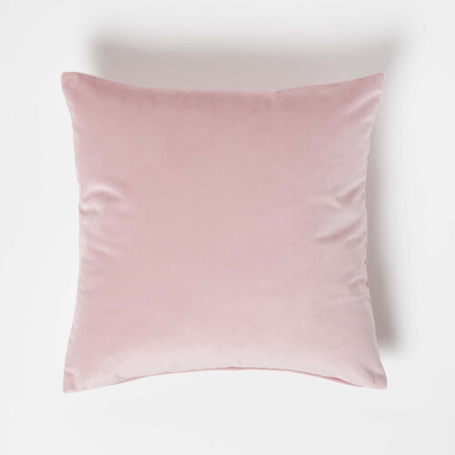 Homescapes (Pink, 45 x 45 cm) Velvet Cushion 2