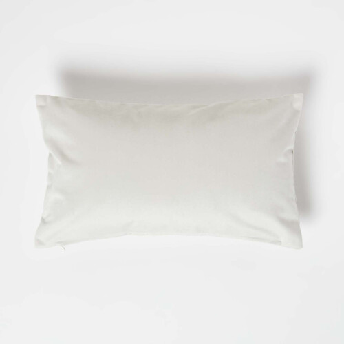 Homescapes (Cream, 30 x 50 cm) Velvet Cushion 2