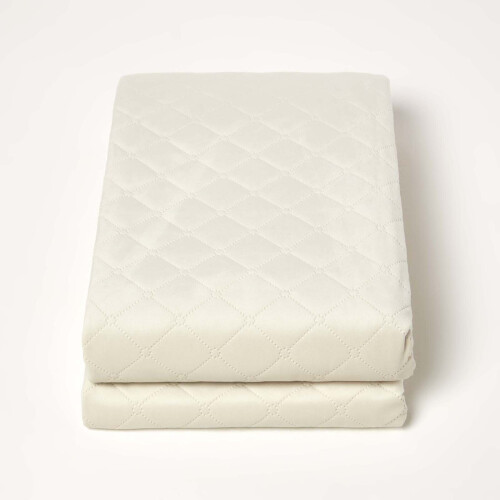 Homescapes (Cream) Diamond Quilted Velvet Throw 2