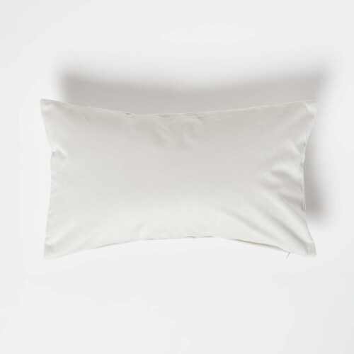 Homescapes (Cream, 30 x 50 cm) Velvet Cushion