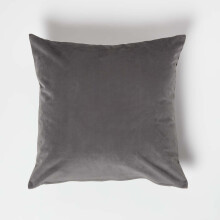 (Grey, 45 x 45 cm) Velvet Cushion