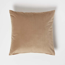 (Beige, 45 x 45 cm) Velvet Cushion