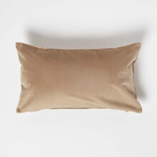 (Beige, 30 x 50 cm) Velvet Cushion