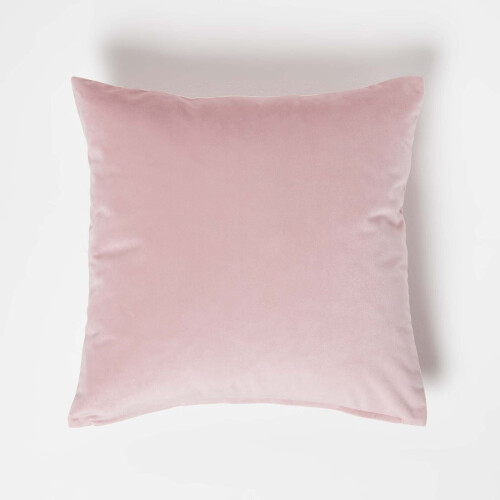 Homescapes (Pink, 45 x 45 cm) Velvet Cushion