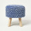 Homescapes (Blue) Willow Macrame Teal Green Footstool 1