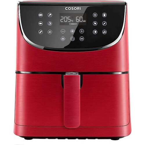 COSORI 1700-Watt Max XXL 5.5 L Digital Touchscreen Air Fryers Oven with 11 Presets, Oil Free Hot Cooker, Nonstick Basket Red, CP158-AF
