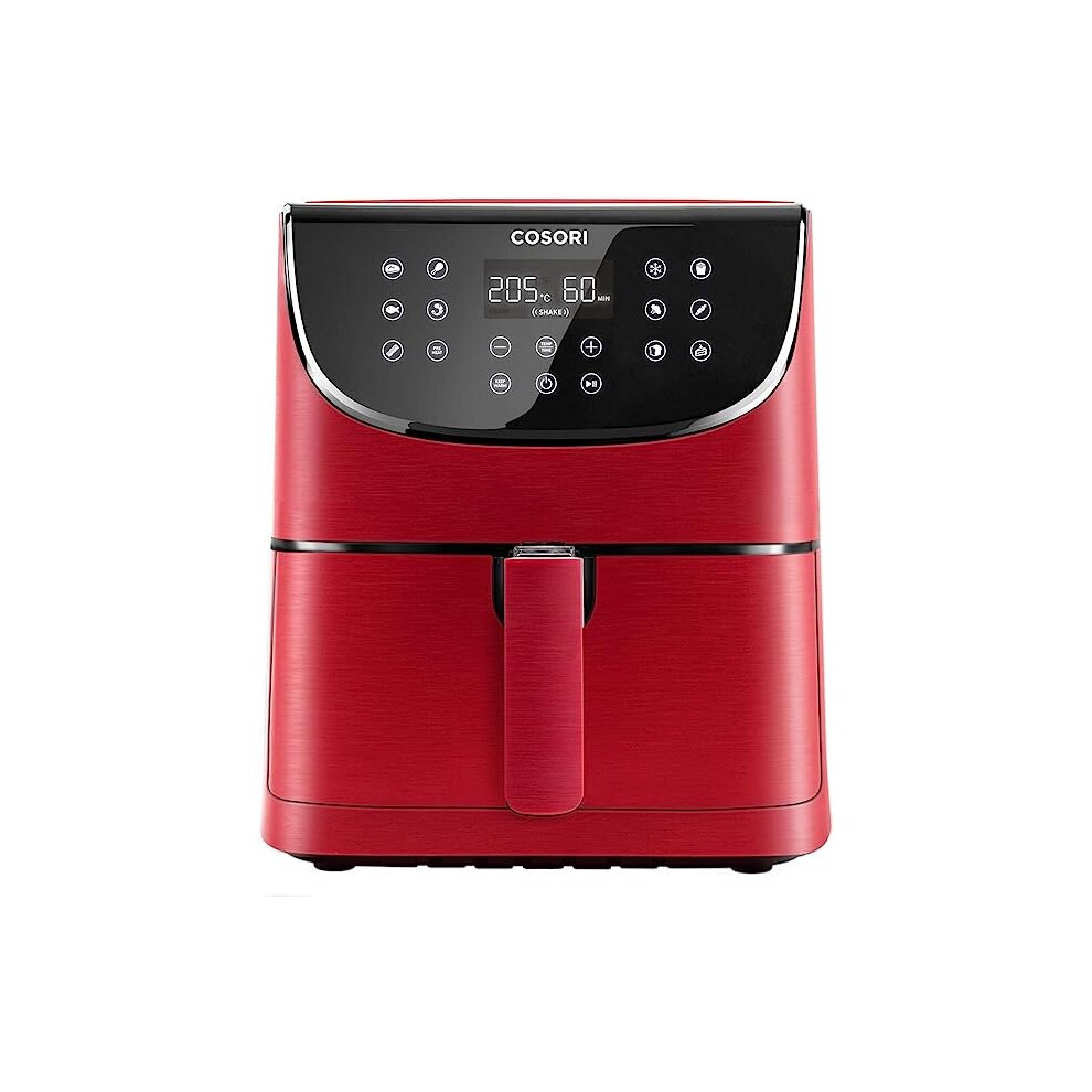 1700-Watt Max XXL 5.5 L Digital Touchscreen Air Fryers Oven with 11 Presets, Oil Free Hot Cooker, Nonstick Basket Red, CP158-AF