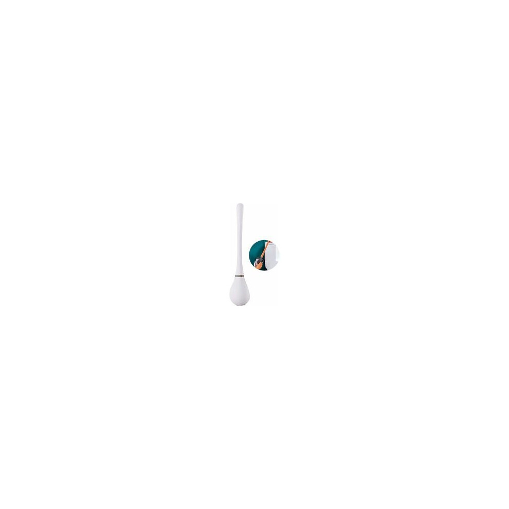 New Silicone Toilet Brush and Drip Holder Set, Wall Mounted Toilet Bowl Brush for Deep Cleaning Automatic Open Close