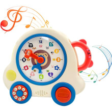 Kids Educational Telling Time Teaching Clock with Music Shape Number Color Animal and Q&A Mode,Baby Toy Gift for Ages 18 Months+