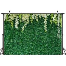 Greenery Backdrop with Flowers Green Leaf White Flower Photo Backdrops Bridal Shower Backdrop for Wedding Backdrops Reception Ceremony Birthday