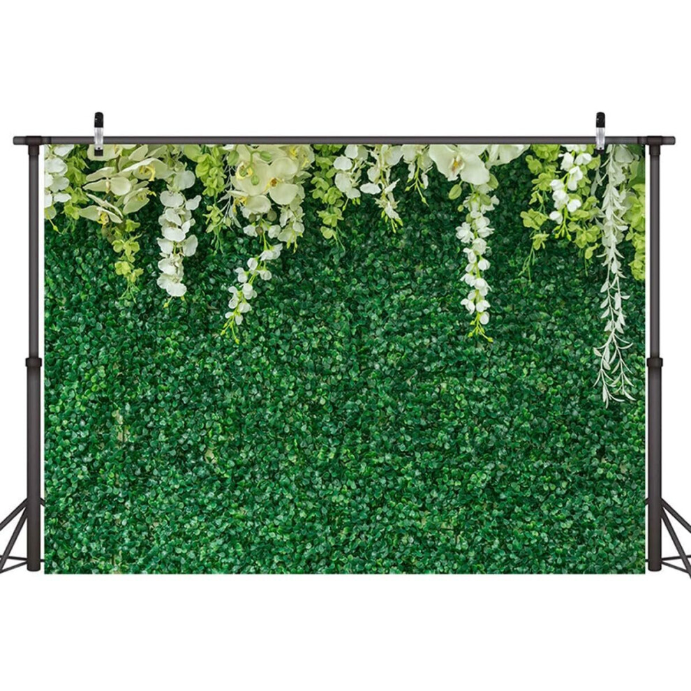 Ery Backdrop With Flowers Leaf Flower Photo Backdrops Bridal Shower Backdrop For Wedding Backdrops Reception Ceremony Birthday Green/White 7042558907809