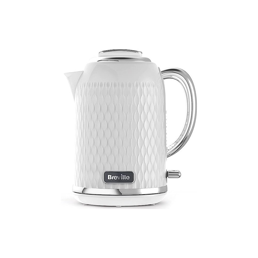 Breville Curve White Electric Kettle | 1.7L | 3KW Fast Boil | White & Chrome [VKT117]