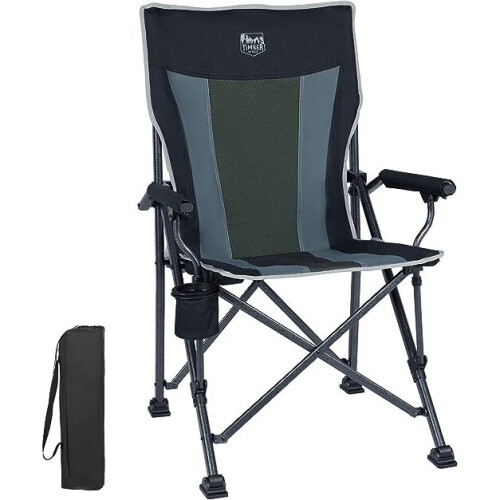 Timber Ridge Folding Camping Chair High Back Camping Chairs Adults ...