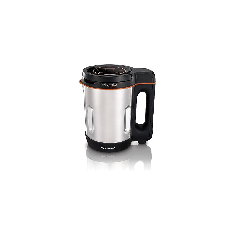 Morphy Richards Compact Soup Maker 501021 Stainless Steel, Black & Stainless Steel, 1 Litre, 900 W