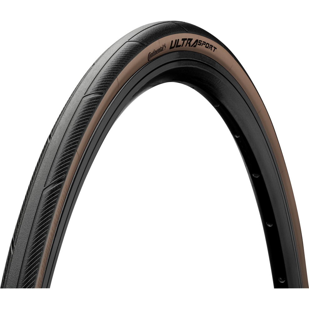 Continental Ultra Sport III Foldable Puregrip Compound Tyre Black / Brown - 700 X 28C