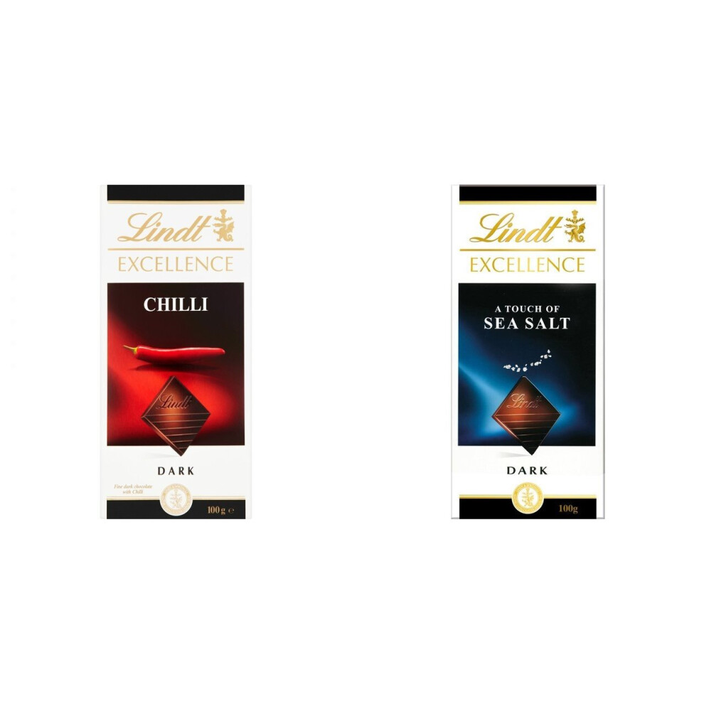 2 Lindt Dark Chilli + 2 Lindt Dark Sea Salt