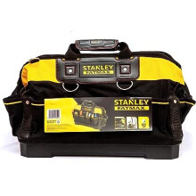 STANLEY FATMAX Technician Tool Bag, Heavy Duty 600 Denier and Leather, Multifunctional Tool Storage Organiser, 18 Inch, 1-93-950