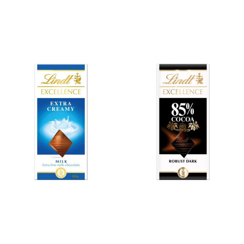 Lindt 2 Lindt Extra Creamy + 2 Lindt Dark 85%