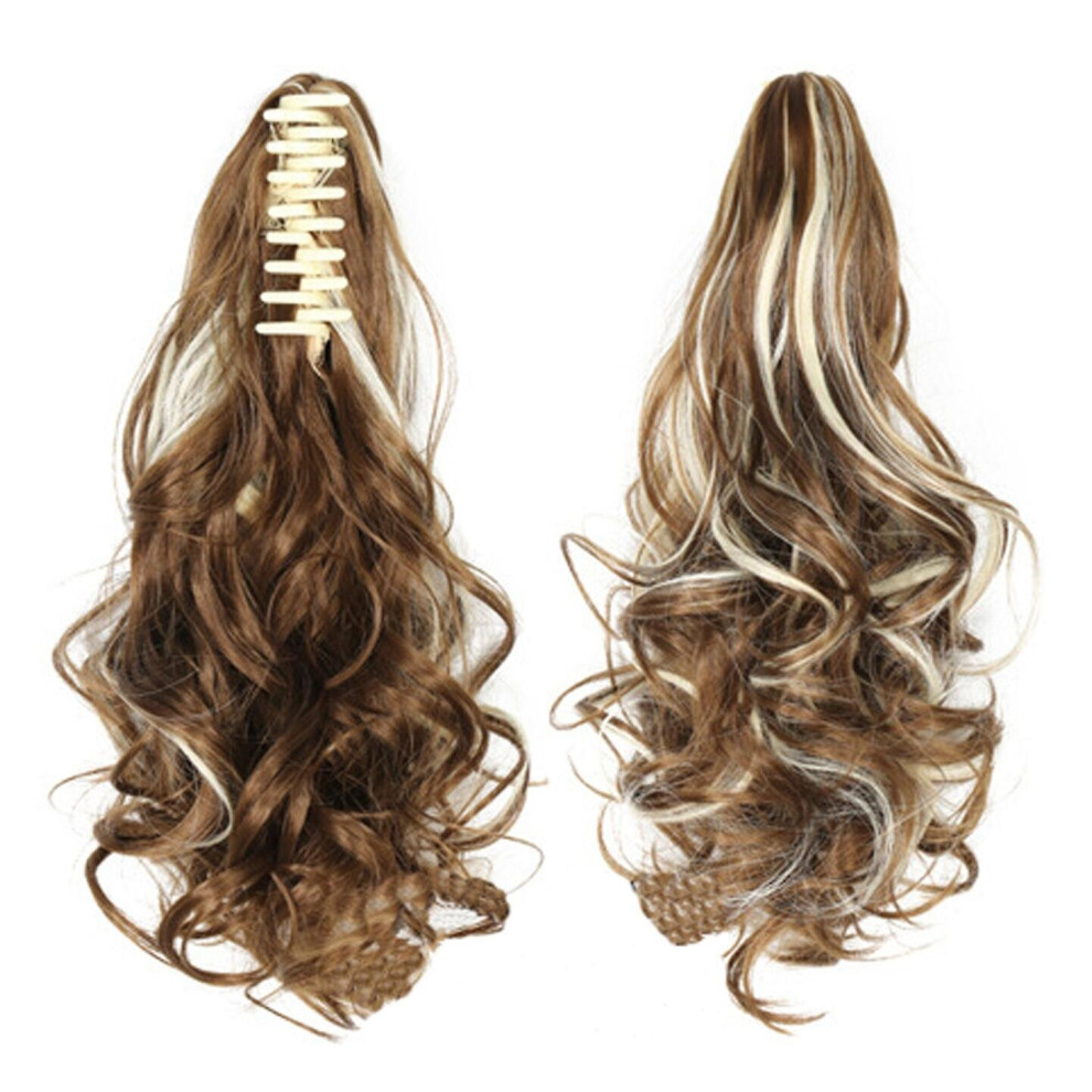 tail  Extensions Pale Blonde Mix tail Clip In  Synthetic pieces