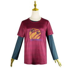 (  M) The Last of US Ellie T-Shirts Cosplay Adult Kids Shirts Costumes Halloween Suits