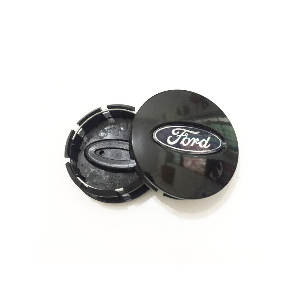 Paktoo 4Pcs 65Mm Matte Wheel Center Caps Covers Emblem Badge For Ford Black