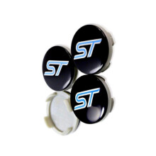 4pcs 54mm Blue ST Wheel Center Caps Covers Emblem Badge for Ford