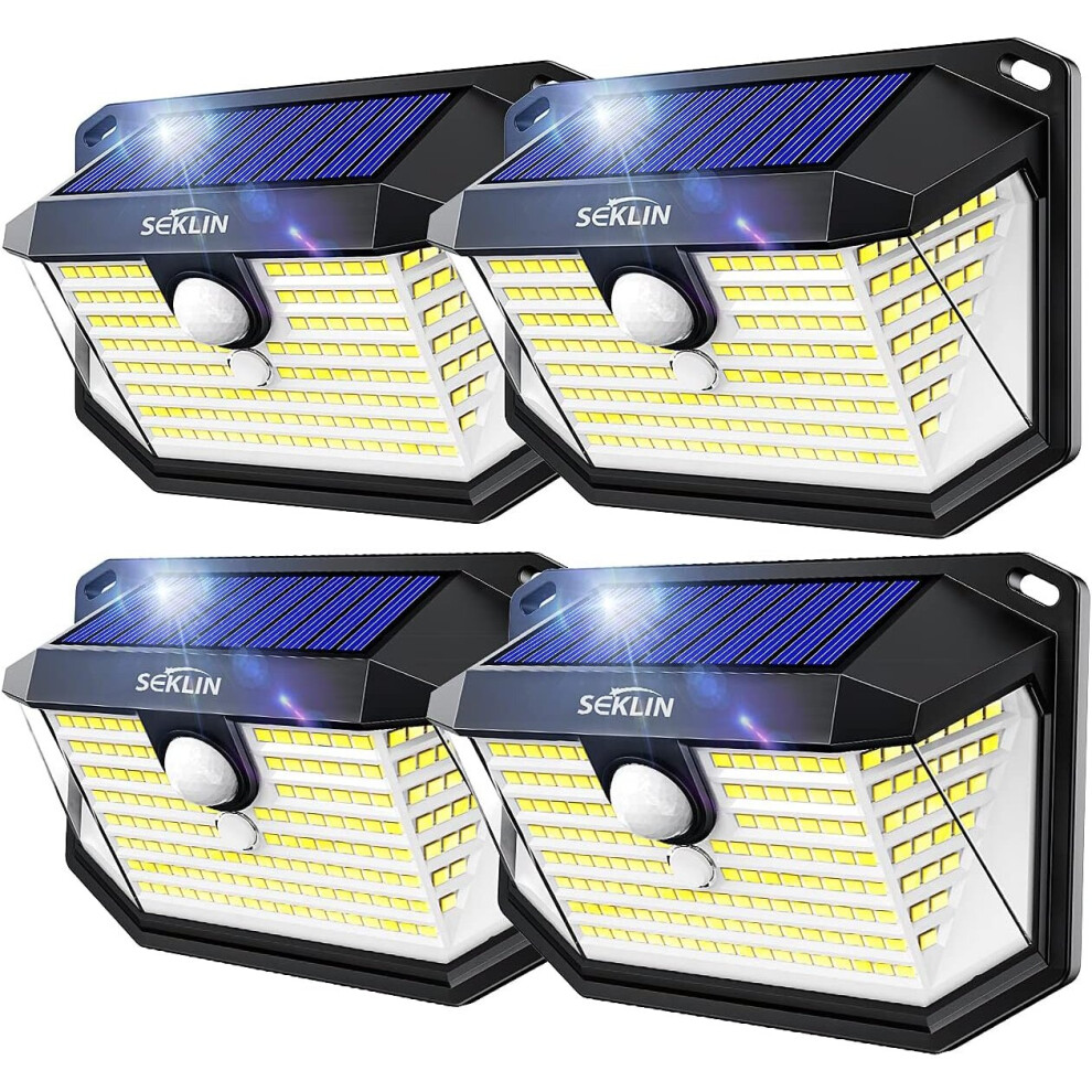 Solar Graden Lights Outdoor Super Bright Wireless 178 LED Solar Wall Lights 270° Wide Angle Solar Motion IP65 Outside Solar Powered Flood Lighting
