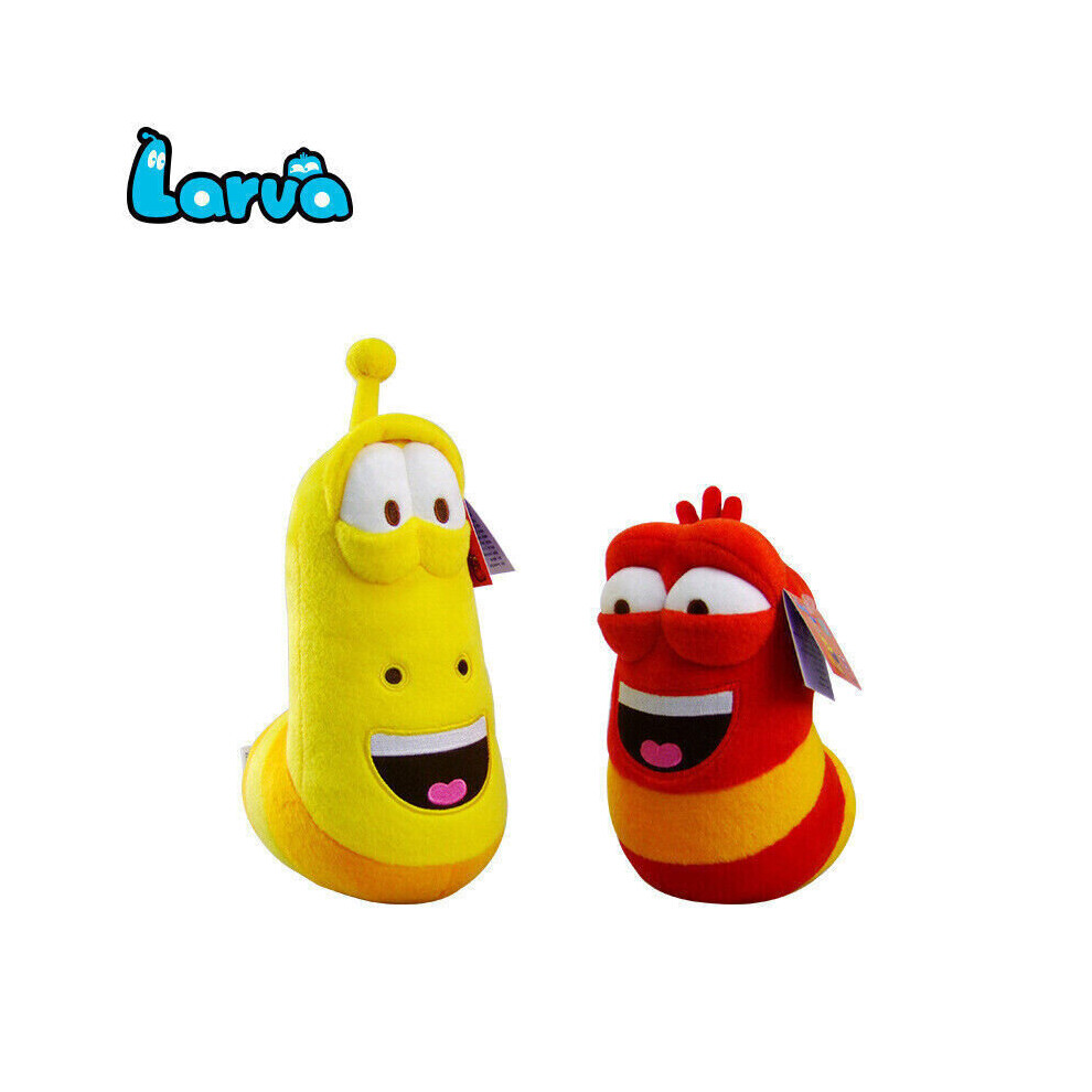 (  Yellow,   9") Larva Yellow Red Plush Toys Action Figures Soft Stuffed Dolls Kids Gift