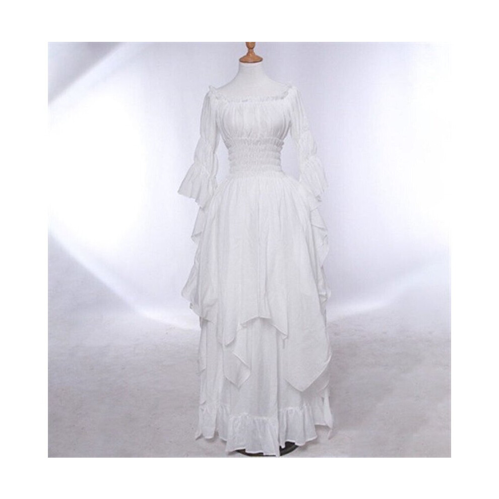 (white, S) Victorian Medieval Dress Renaissance Gothic Women