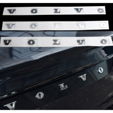 (Bright Silver) For Volvo Rear Trunk Lid Letter Logo Badge Nameplate Emblem Sport