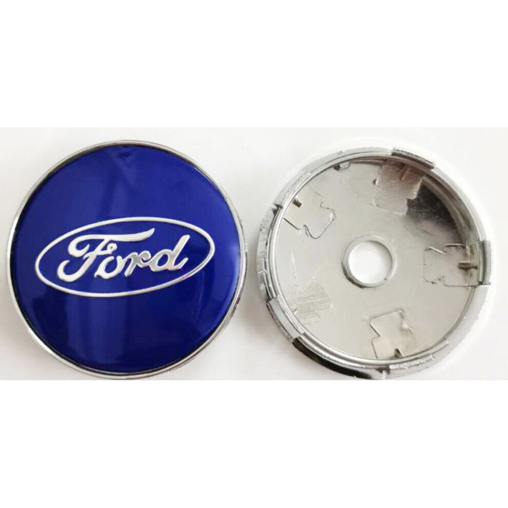 4pcs 60mm Blue Wheel Center Hub Cap Emblem For Ford