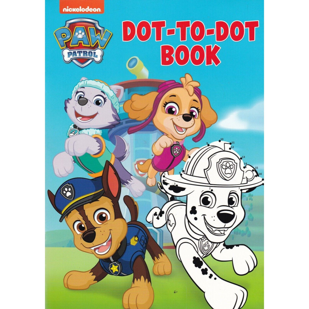 Paw Patrol Dot To Dot A4 Colouring Book Cut Out Puzzle Activity Toy