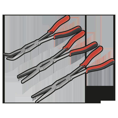 Sealey Double Joint Pliers Set 3pc Long Reach 335mm 1