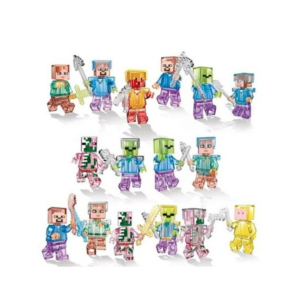 (16pcs-02) Minecraft Series 25Pcs/Set Building Blocks Minifigure Mini Toys