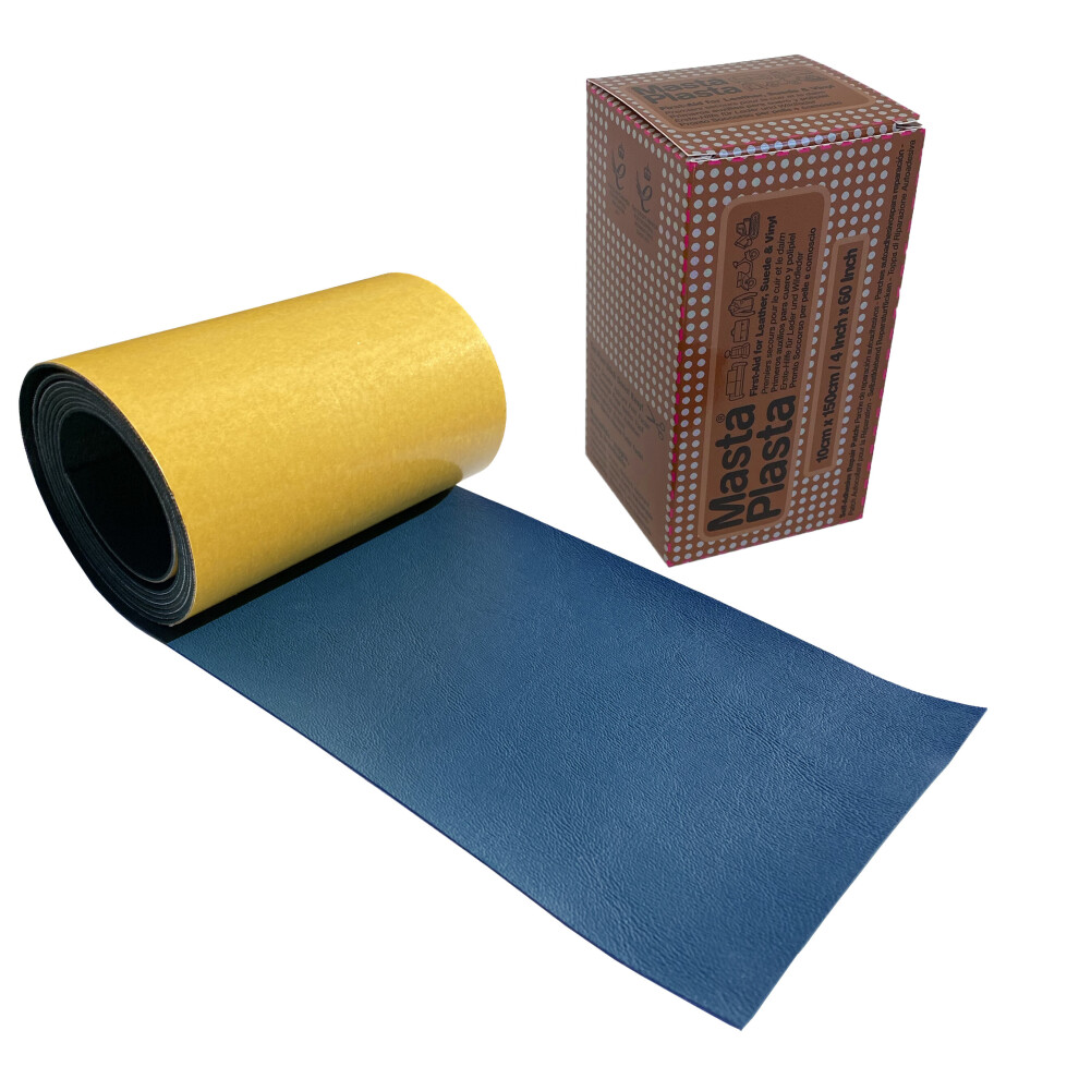 (Blue) Mastaplasta Self-Adhesive Leather Repair Tape Instant Upholstery-Quality Scratch & Tear Repair On A Roll For Sofas, Car 5060226485116