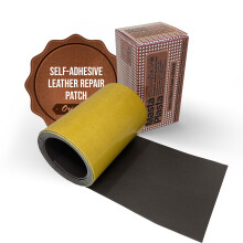 (Dark Brown) MastaPlasta Self-Adhesive Leather Repair Tape Instant Upholstery-Quality Scratch & Tear Repair on a Roll for Sofas, Car