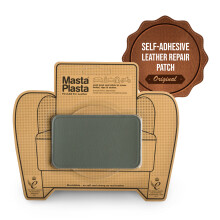 (Grey, 10cmx6cm) MastaPlasta Self-Adhesive Premium Leather Repair Patch - Instant Upholstery Quality Patch for Sofas, Car Interiors, Bags