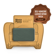 (Green, 10cmx6cm) MastaPlasta Self-Adhesive Premium Leather Repair Patch - Instant Upholstery Quality Patch for Sofas, Car Interiors, Bags