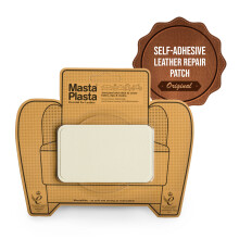 (Ivory, 10cmx6cm) MastaPlasta Self-Adhesive Premium Leather Repair Patch - Instant Upholstery Quality Patch for Sofas, Car Interiors, Bags