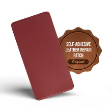 (Red, 20cmx10cm) MastaPlasta Self-Adhesive Premium Leather Repair Patch - Instant Upholstery Quality Patch for Sofas, Car Interiors, Bags