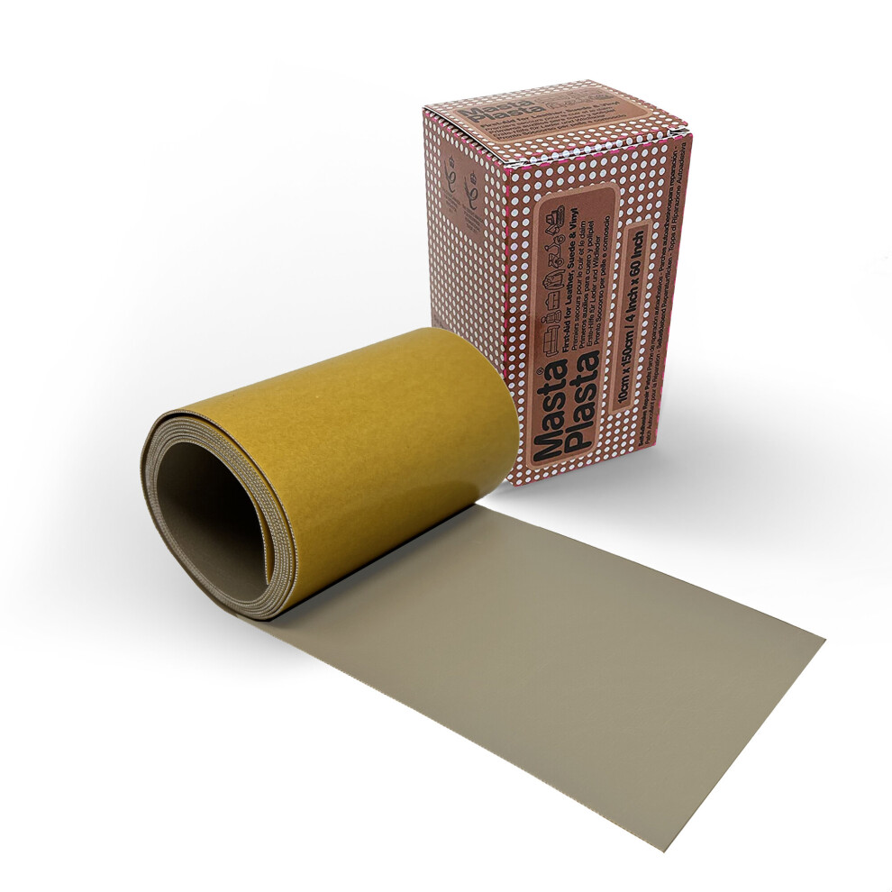 (Beige) Mastaplasta Self-Adhesive Leather Repair Tape Instant Upholstery-Quality Scratch & Tear Repair On A Roll For Sofas, Car 5060226485031