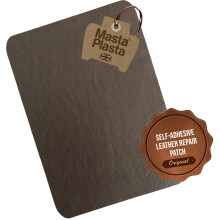 (Mid-Brown) MastaPlasta Self-Adhesive Premium Leather Repair Patch Instant Upholstery Quality Patch for Sofas, Car Interiors, Ba